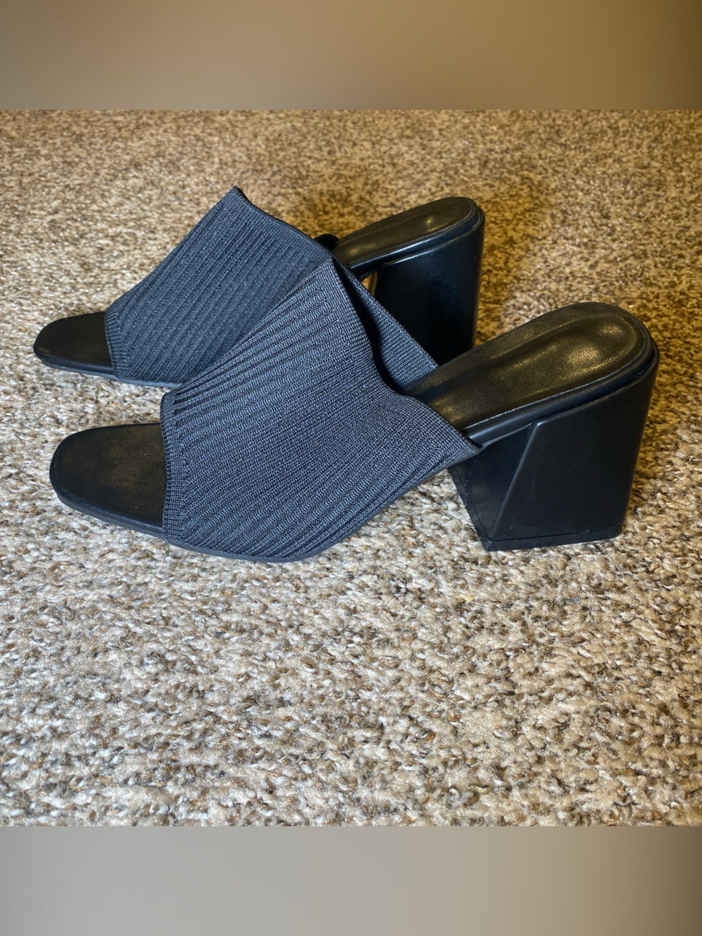 Black Slip-On heels